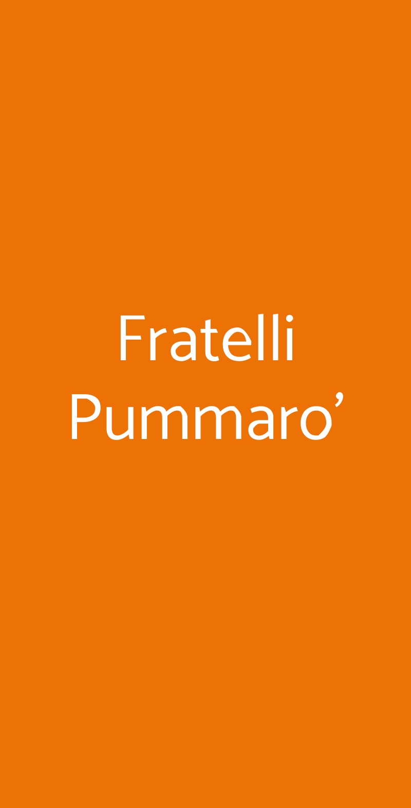 Fratelli Pummaro' Torino menù 1 pagina