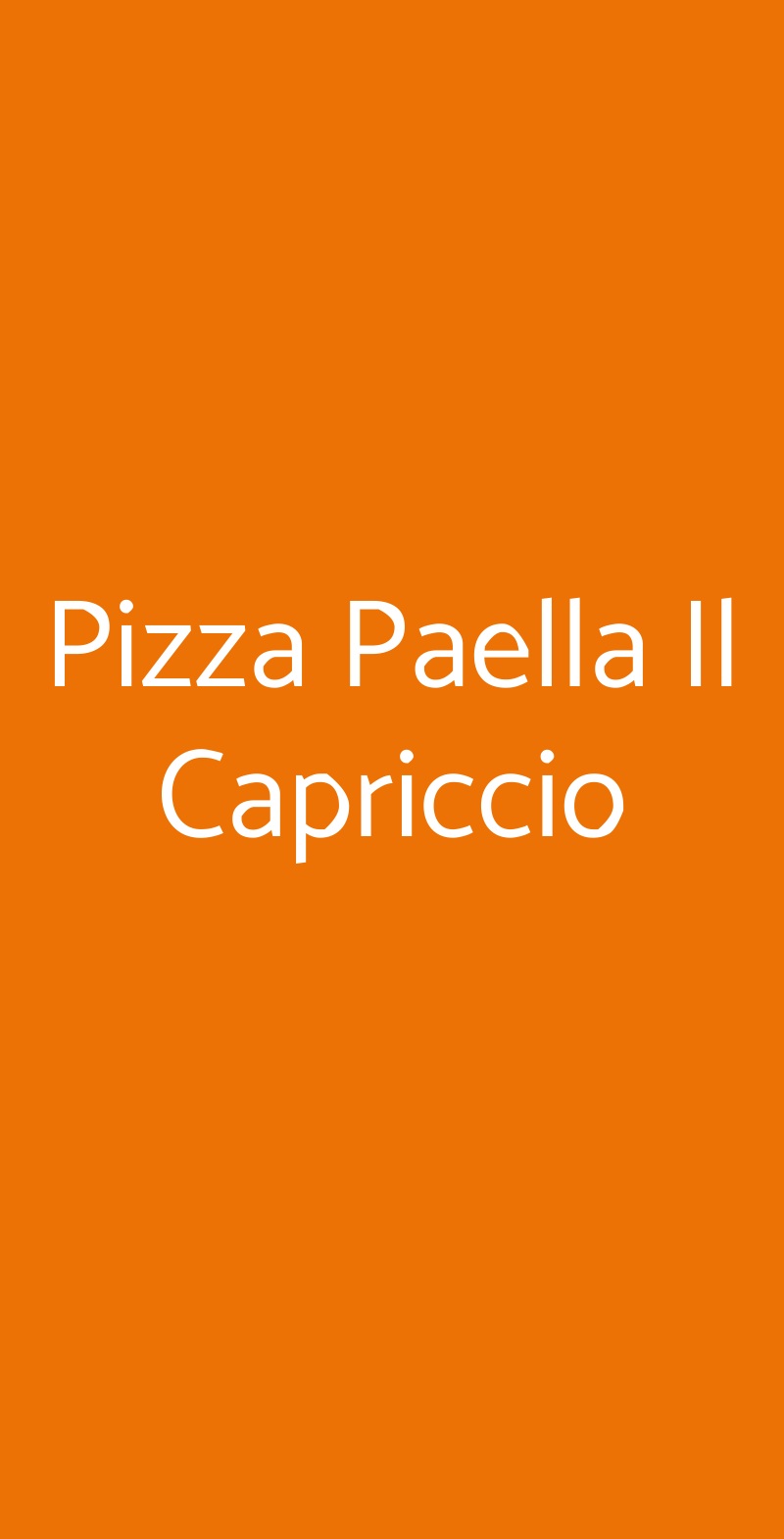 Pizza Paella Il Capriccio Torino menù 1 pagina
