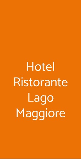 Hotel Ristorante Lago Maggiore, Lesa
