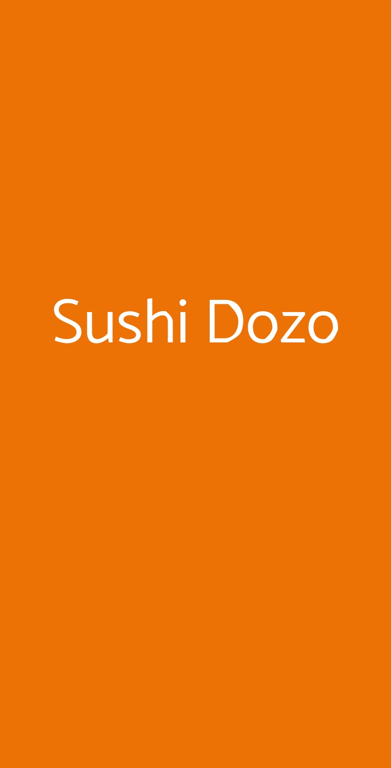 Sushi Dozo Torino menù 1 pagina