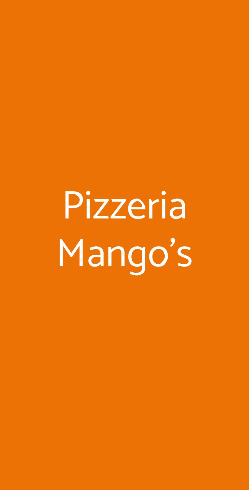 Pizzeria Mango's Torino menù 1 pagina
