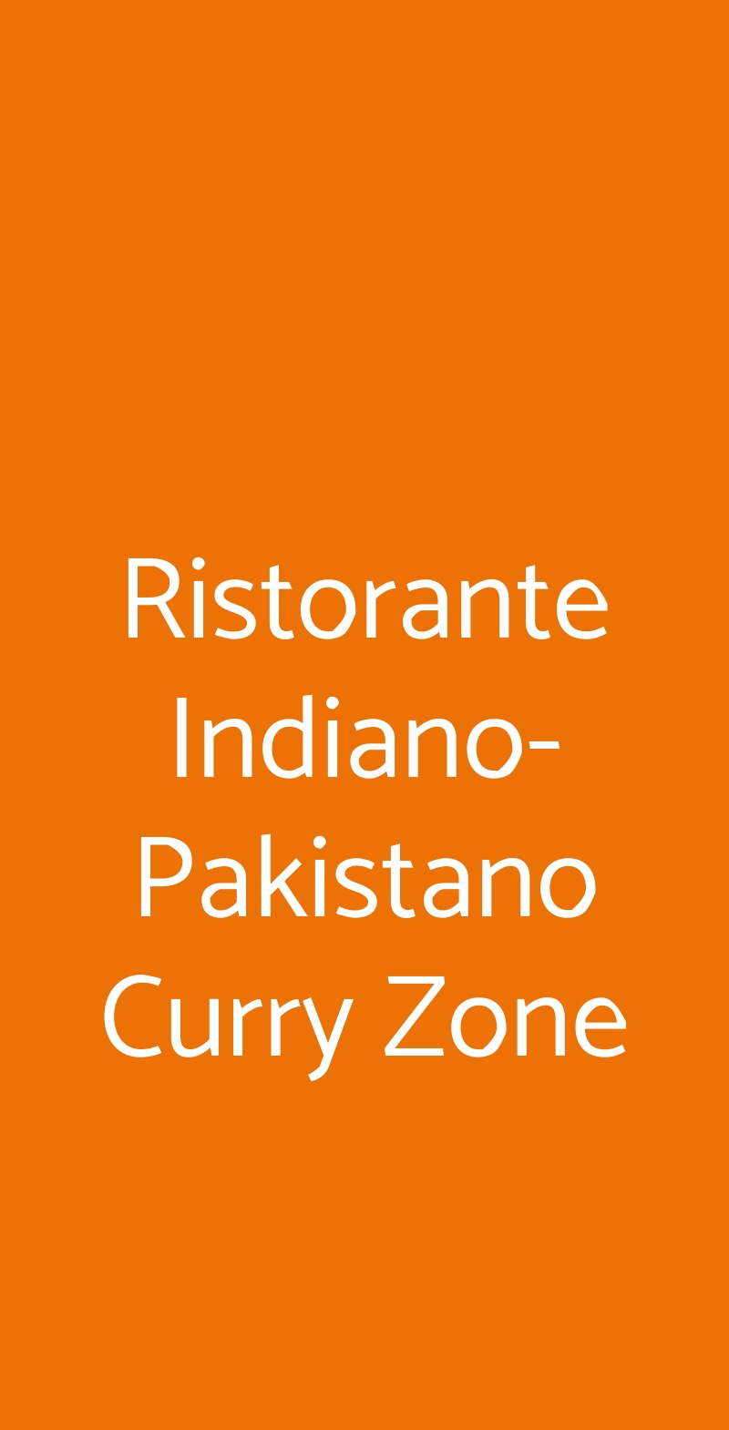 Ristorante Indiano-Pakistano Curry Zone Torino menù 1 pagina