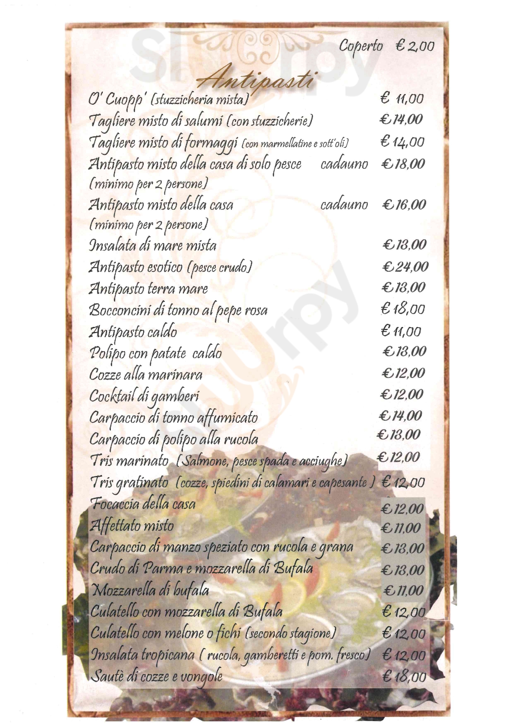 Bar Ristorante Pizzeria Italia Varallo menù 1 pagina
