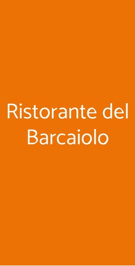 Ristorante Del Barcaiolo, Arona