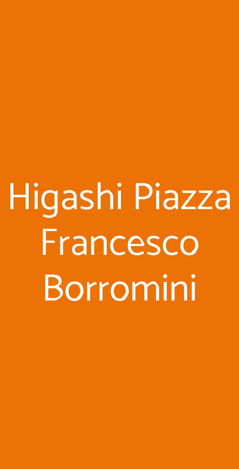 Higashi Piazza Francesco Borromini Torino menù 1 pagina