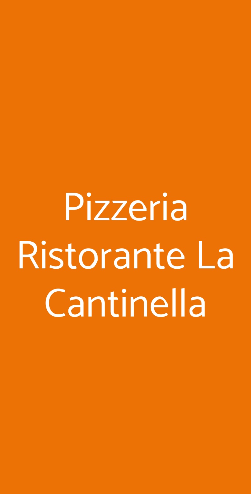Pizzeria Ristorante La Cantinella Chivasso menù 1 pagina