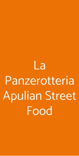 La Panzerotteria Apulian Street Food, Torino