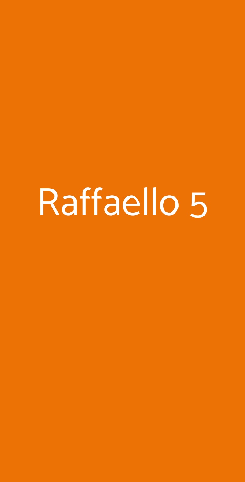 Raffaello 5 Torino menù 1 pagina