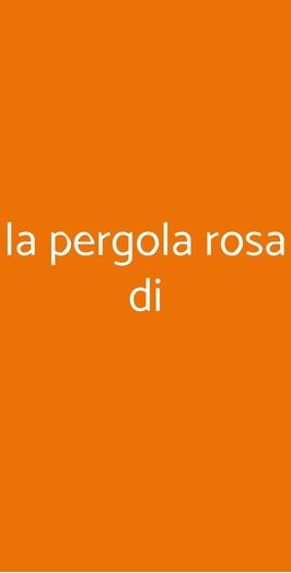 La Pergola Rosa Di, Torino