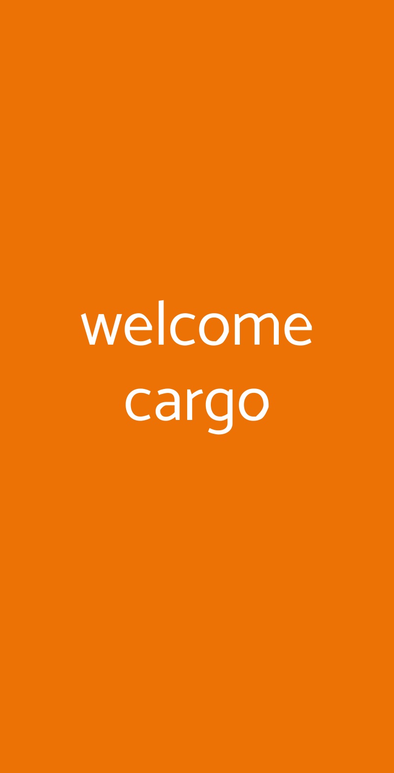 welcome cargo Torino menù 1 pagina