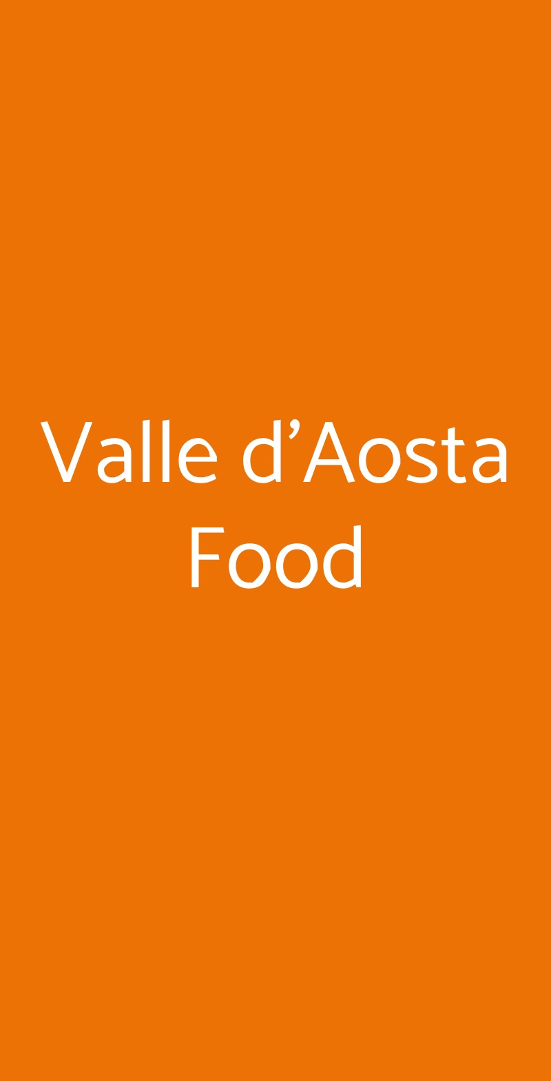 Valle d'Aosta Food Torino menù 1 pagina