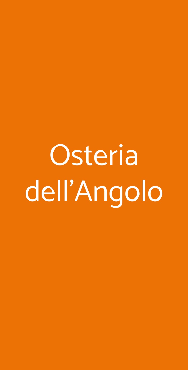 Osteria dell'Angolo Verbania menù 1 pagina