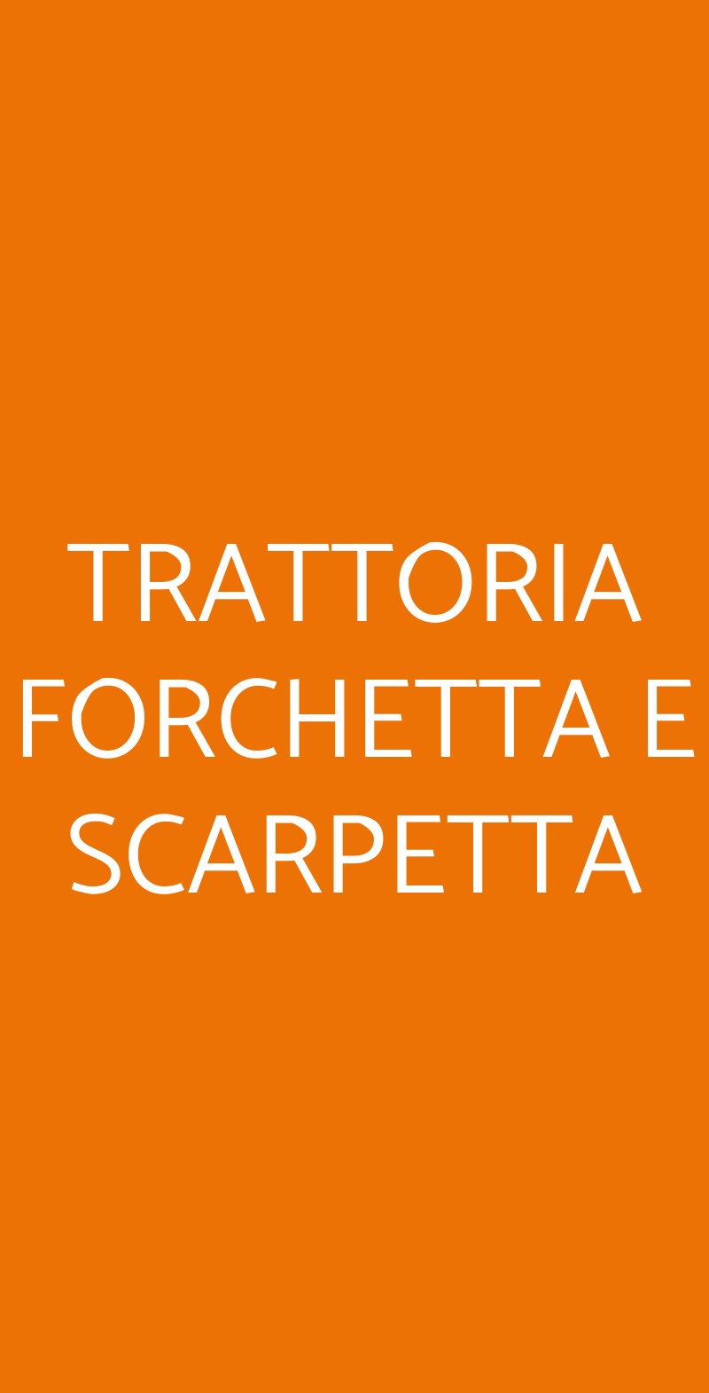 TRATTORIA FORCHETTA E SCARPETTA Torino menù 1 pagina