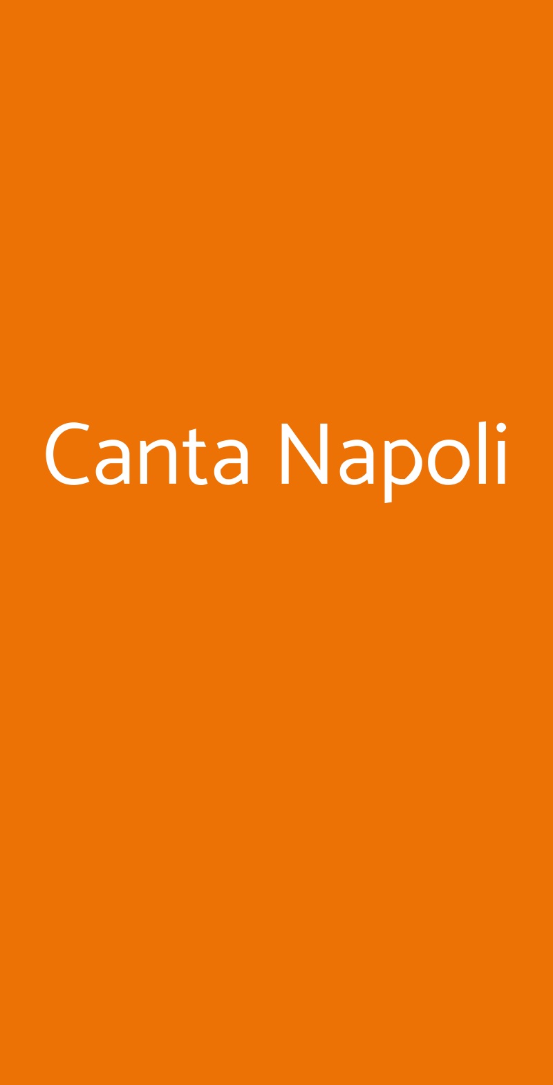 Canta Napoli Napoli menù 1 pagina