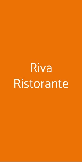 Riva Ristorante, Verbania
