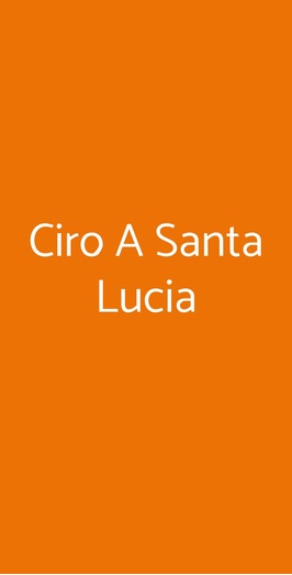 Ciro A Santa Lucia, Napoli