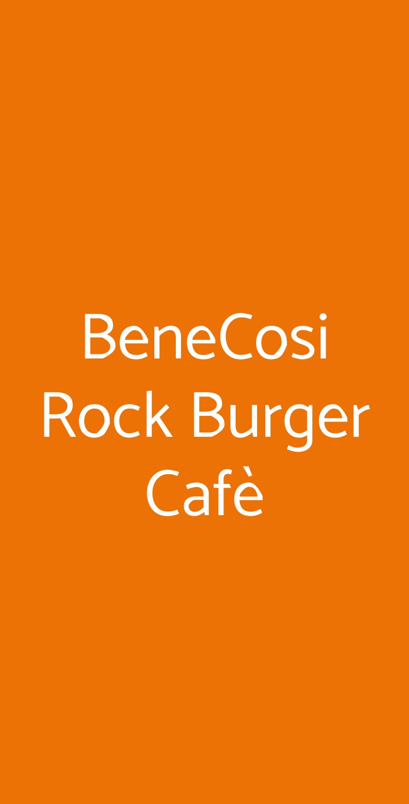 BeneCosi Rock Burger Cafè Torino menù 1 pagina