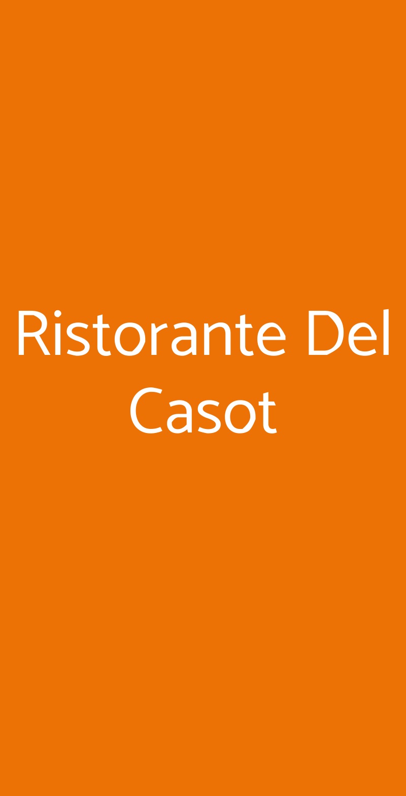 Ristorante Del Casot Castell'Alfero menù 1 pagina