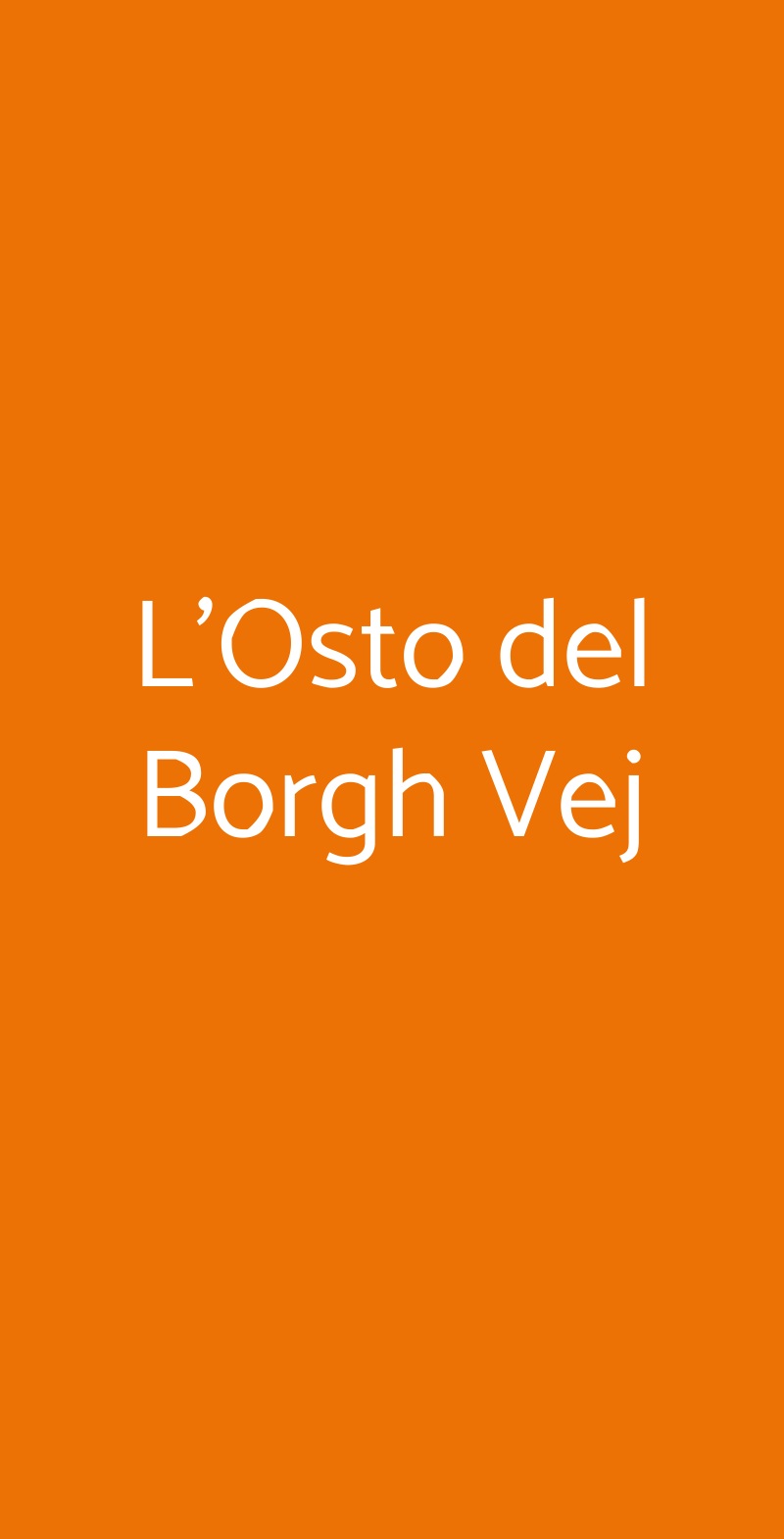 L'Osto del Borgh Vej Torino menù 1 pagina