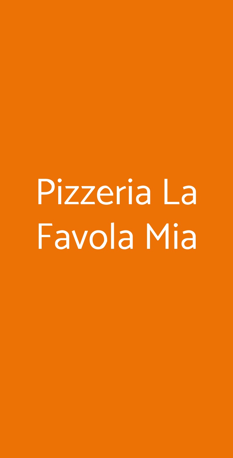 Pizzeria La Favola Mia Torino menù 1 pagina