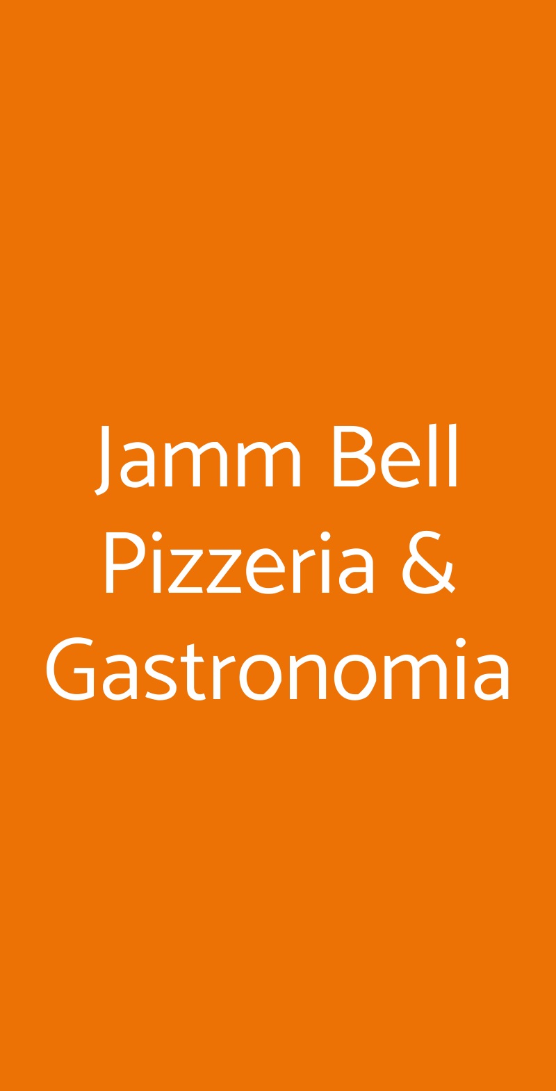 Jamm Bell Pizzeria & Gastronomia Torino menù 1 pagina