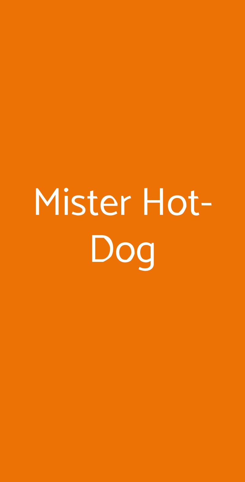 Mister Hot-Dog Torino menù 1 pagina