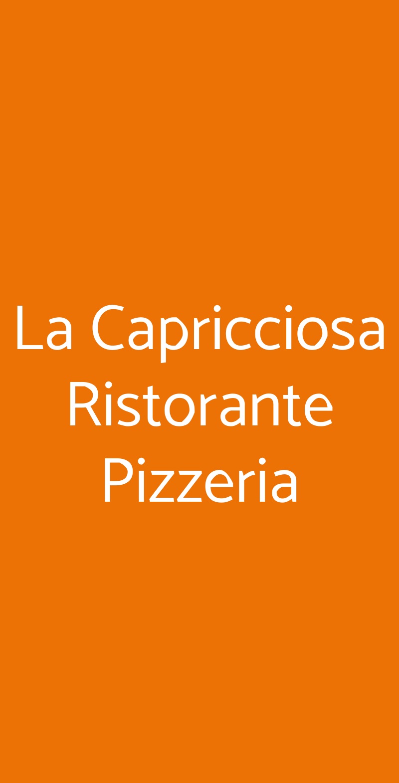 La Capricciosa Ristorante Pizzeria Torino menù 1 pagina