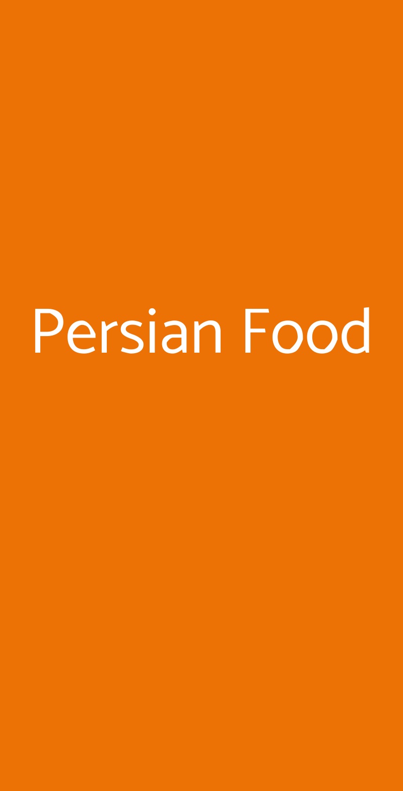 Persian Food Torino menù 1 pagina