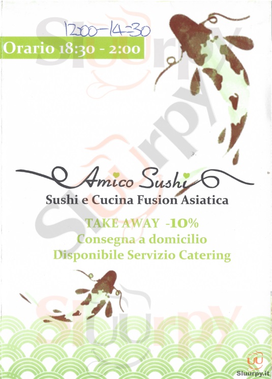 Amico Sushi Milano menù 1 pagina