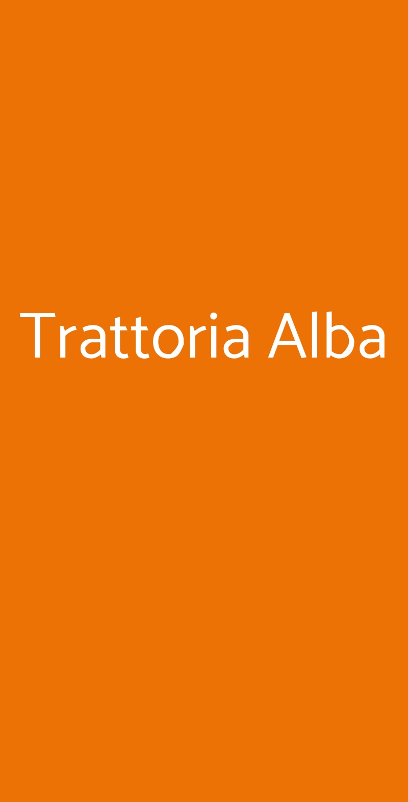 Trattoria Alba Torino menù 1 pagina