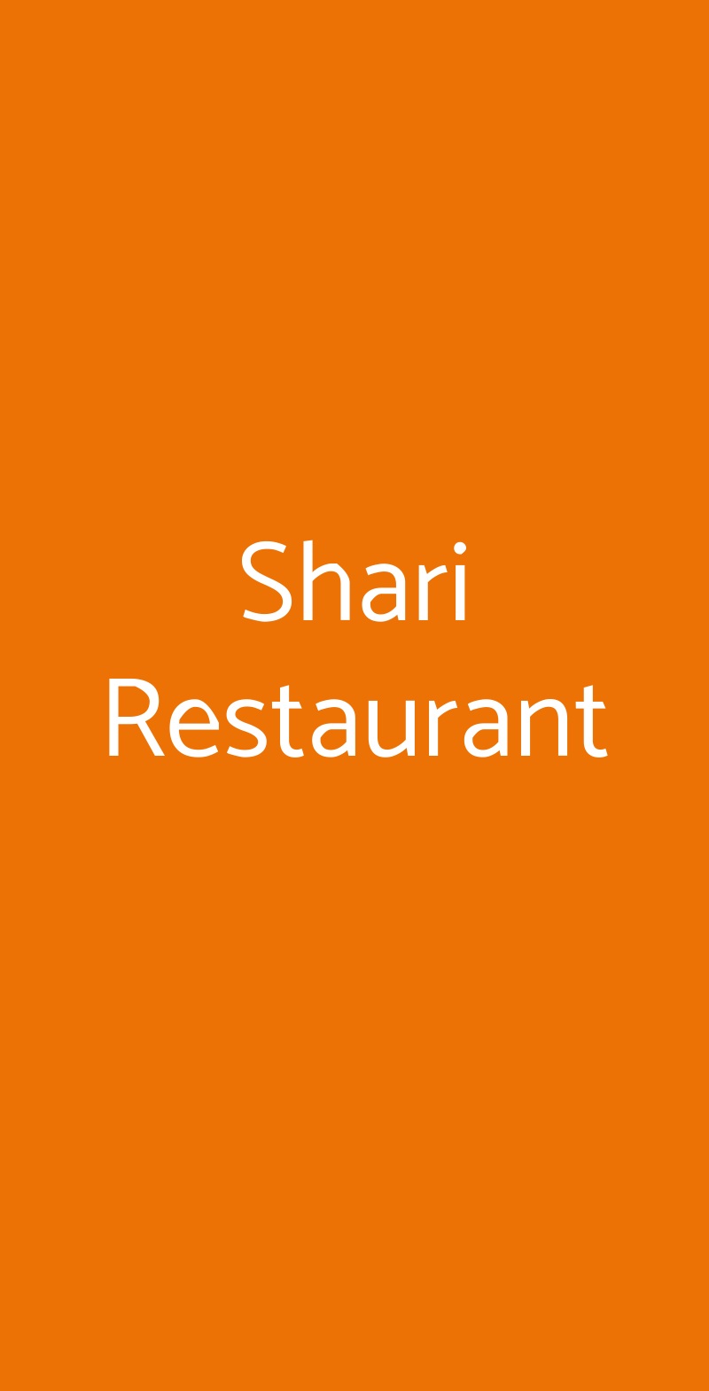 Shari Restaurant Torino menù 1 pagina
