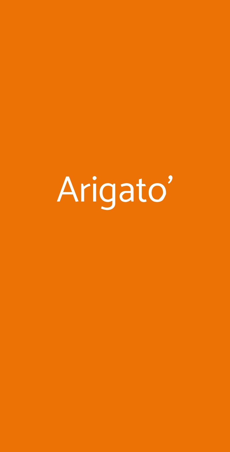 Arigato' Torino menù 1 pagina