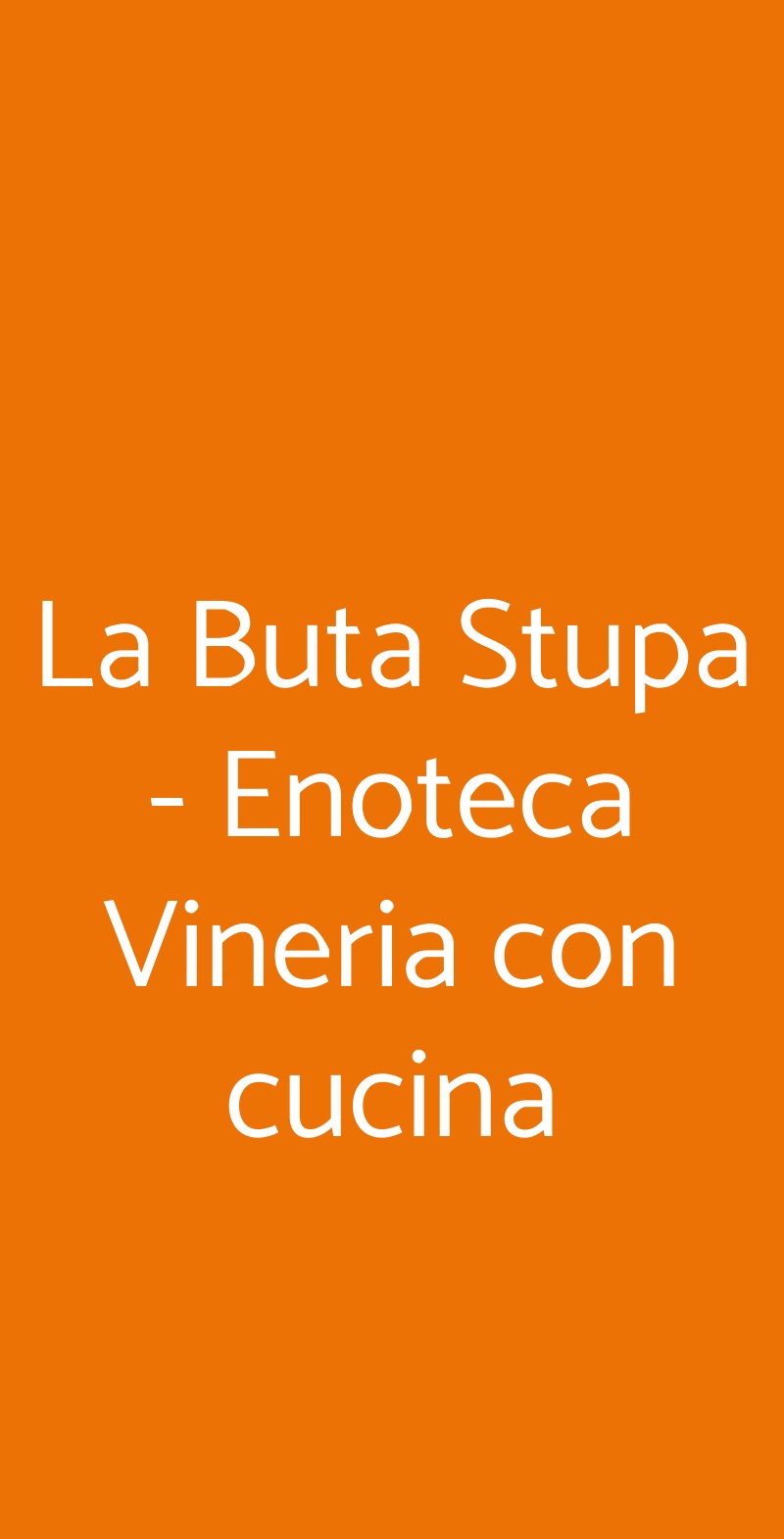 La Buta Stupa - Enoteca Vineria con cucina Torino menù 1 pagina