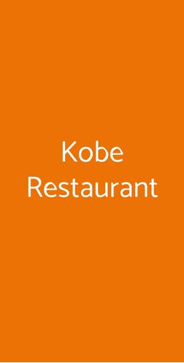 Kobe Restaurant, Torino