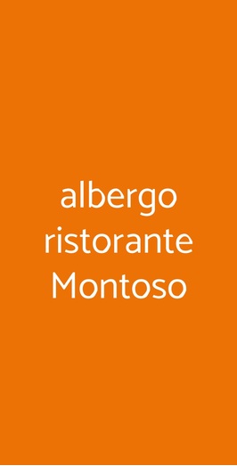 Albergo Ristorante Montoso, Bagnolo Piemonte