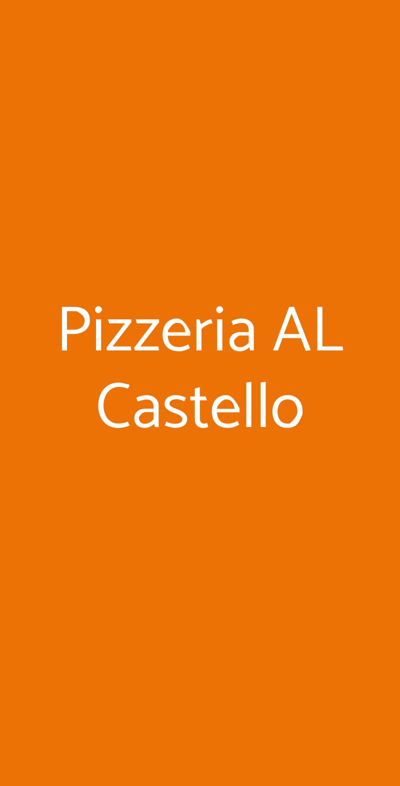 Pizzeria AL Castello Alessandria menù 1 pagina