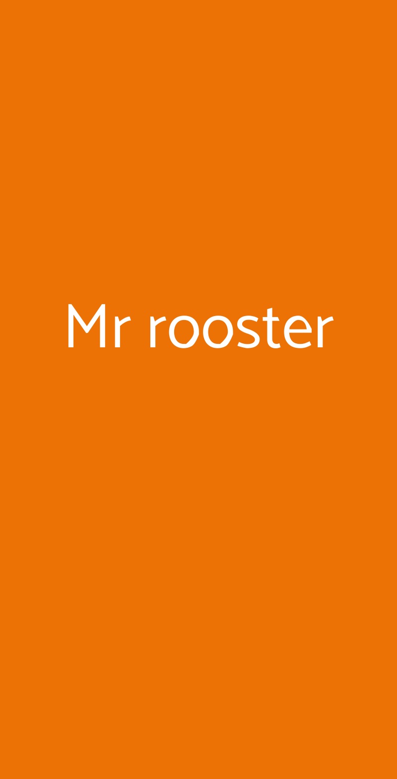 Mr rooster Torino menù 1 pagina