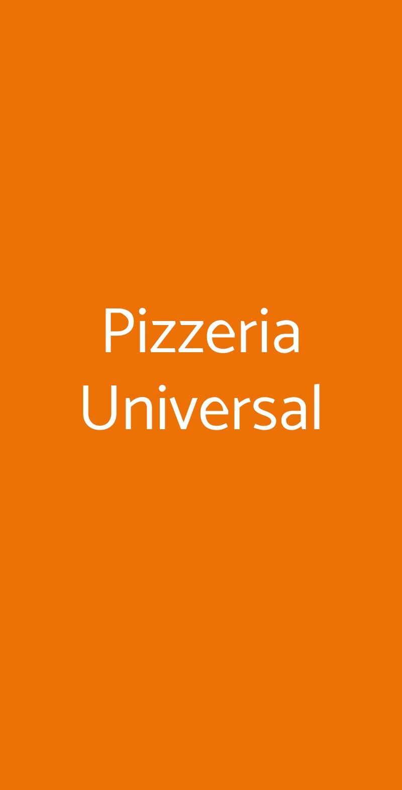 Pizzeria Universal Asti menù 1 pagina