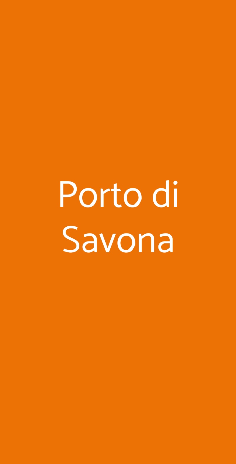Porto di Savona Torino menù 1 pagina