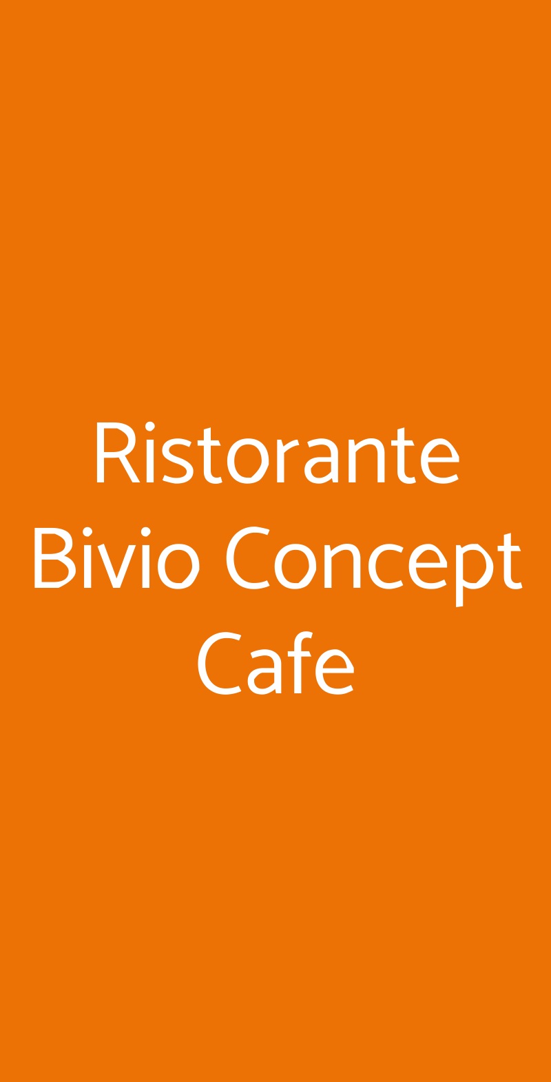 Ristorante Bivio Concept Cafe Torino menù 1 pagina