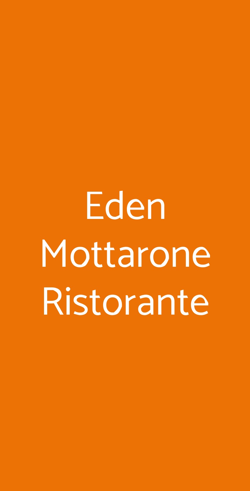 Eden Mottarone Ristorante Stresa menù 1 pagina