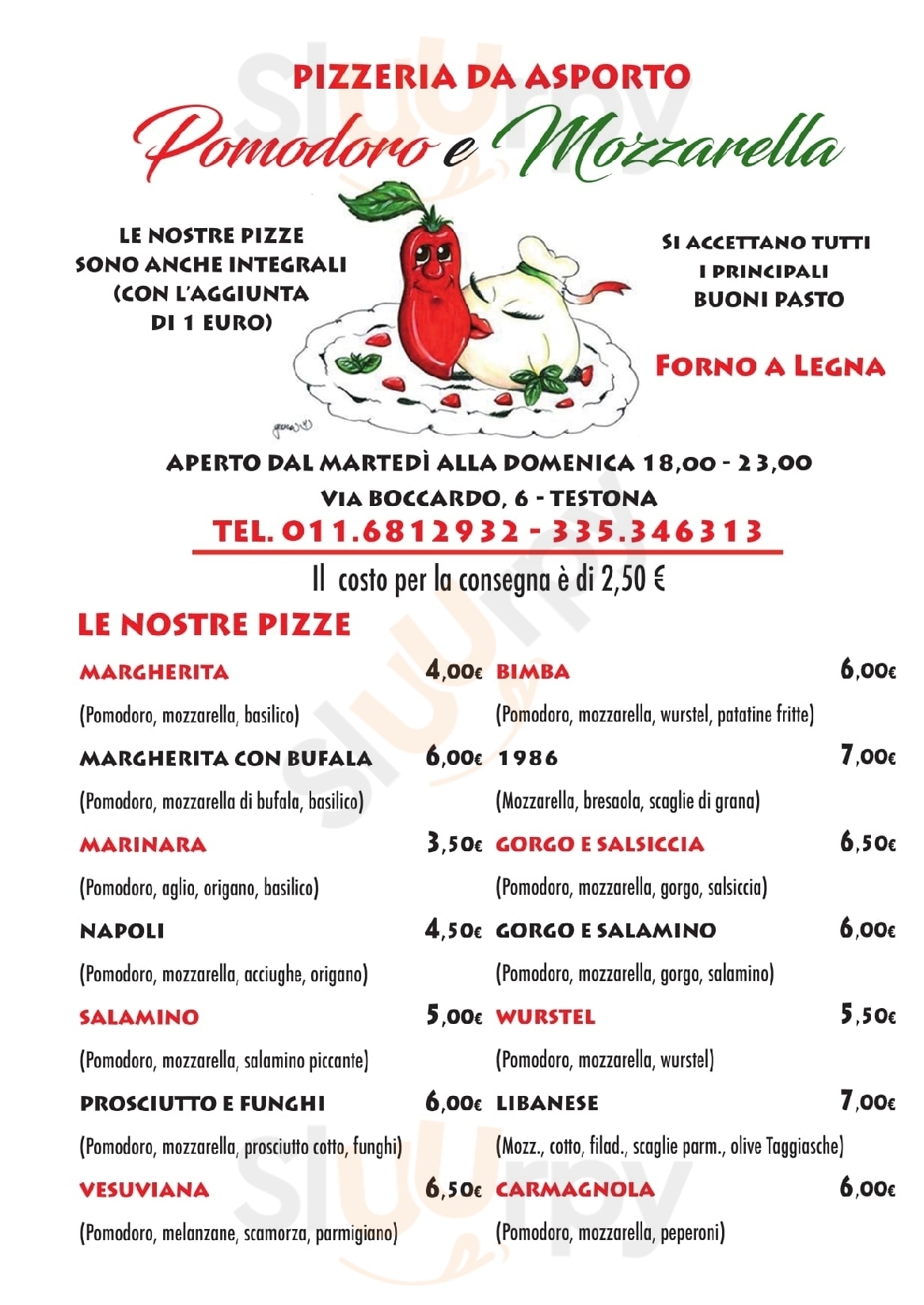 Pomodoro E Mozzarella Moncalieri menù 1 pagina