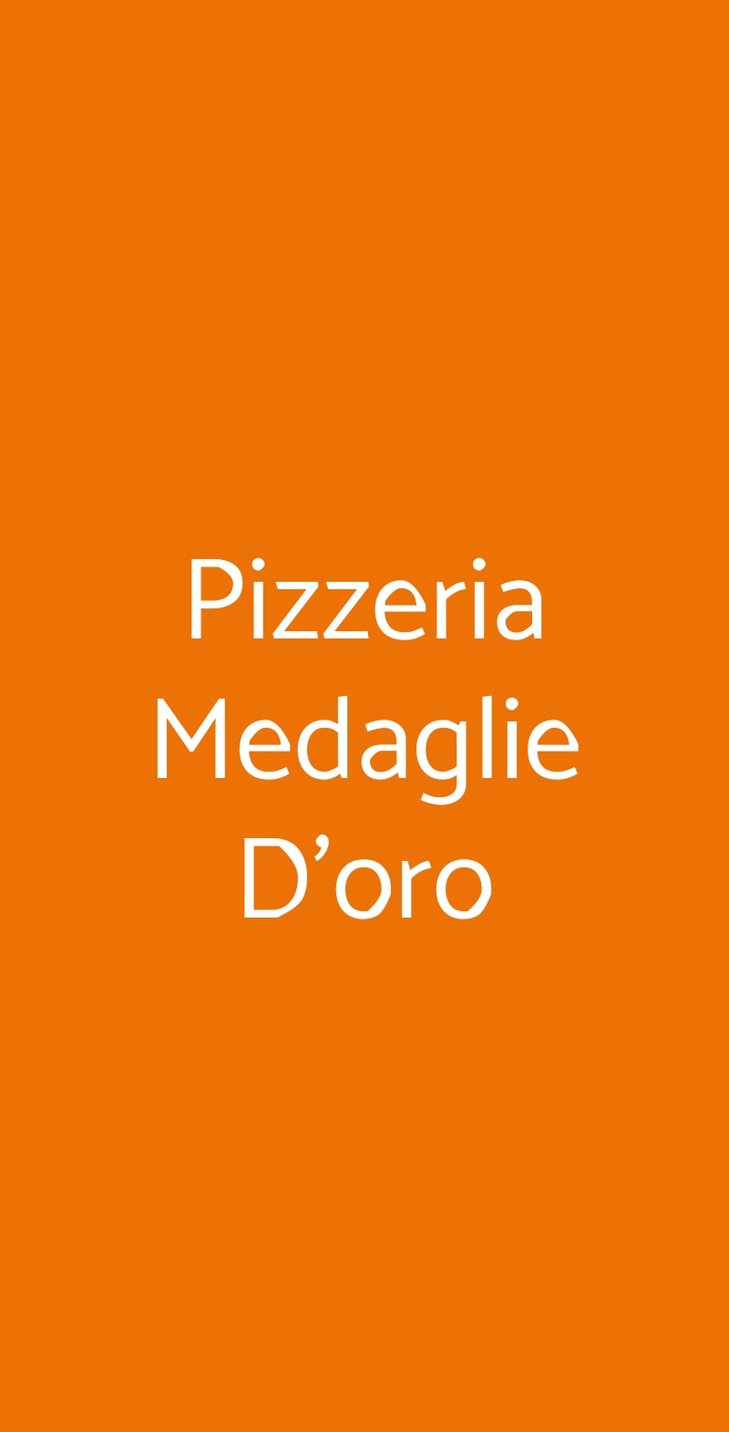 Pizzeria Medaglie D'oro Cuneo menù 1 pagina