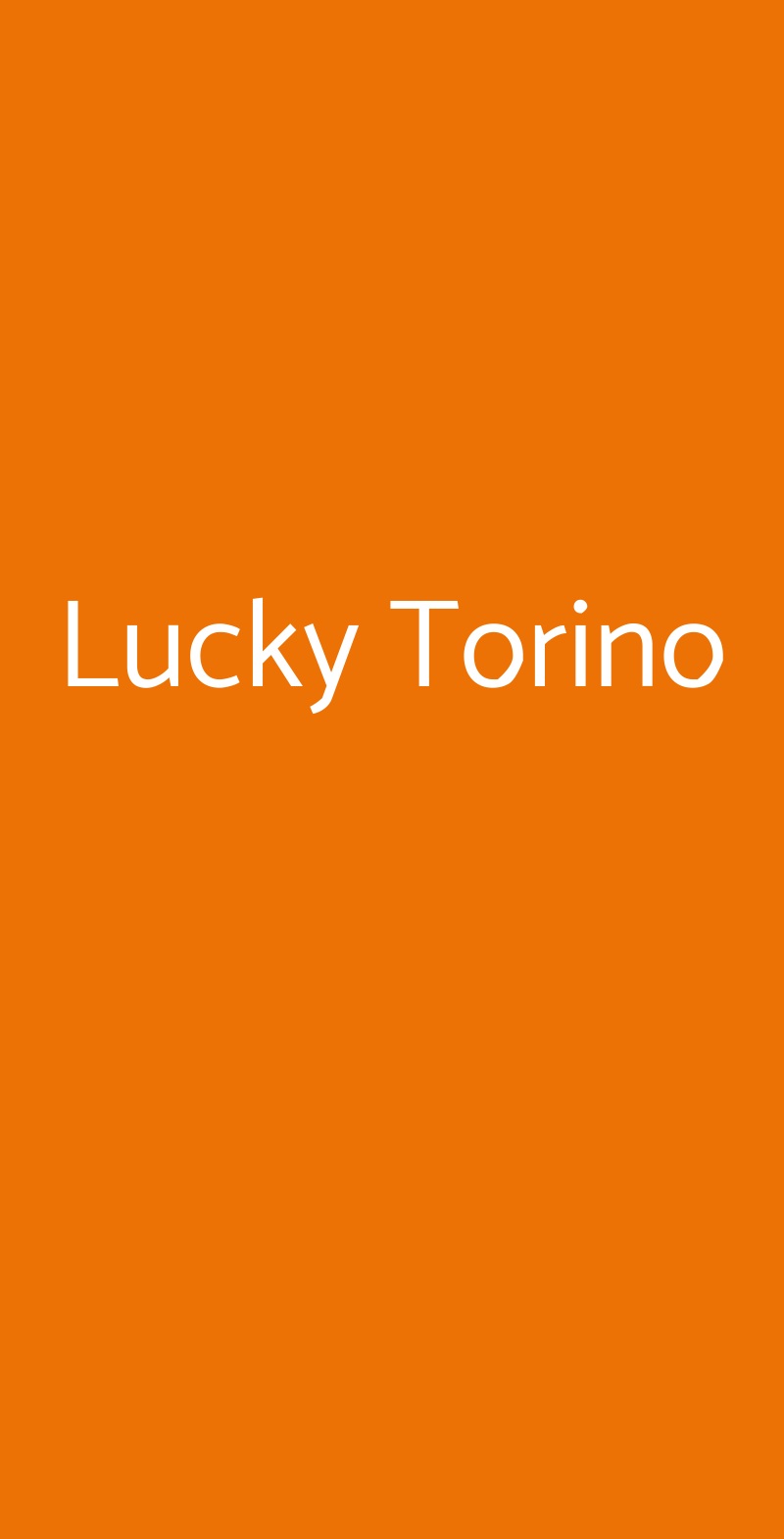 Lucky Torino Torino menù 1 pagina