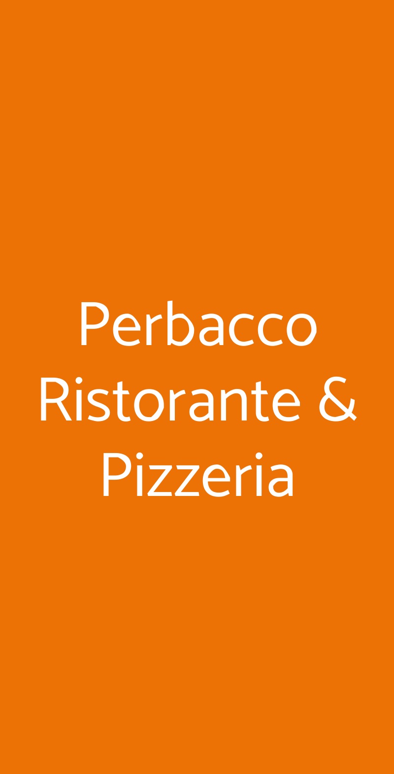 Perbacco Ristorante & Pizzeria Torino menù 1 pagina