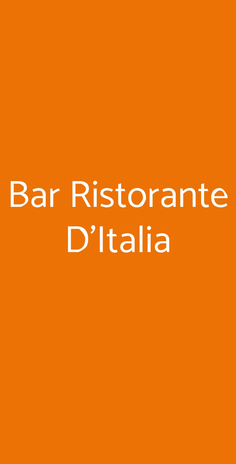Bar Ristorante D'Italia Vercelli menù 1 pagina