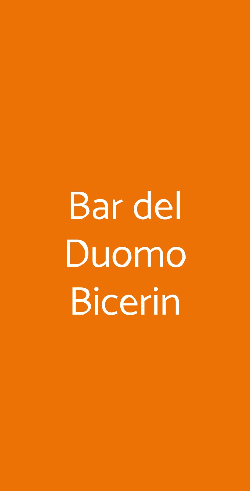 Bar del Duomo Bicerin Torino menù 1 pagina