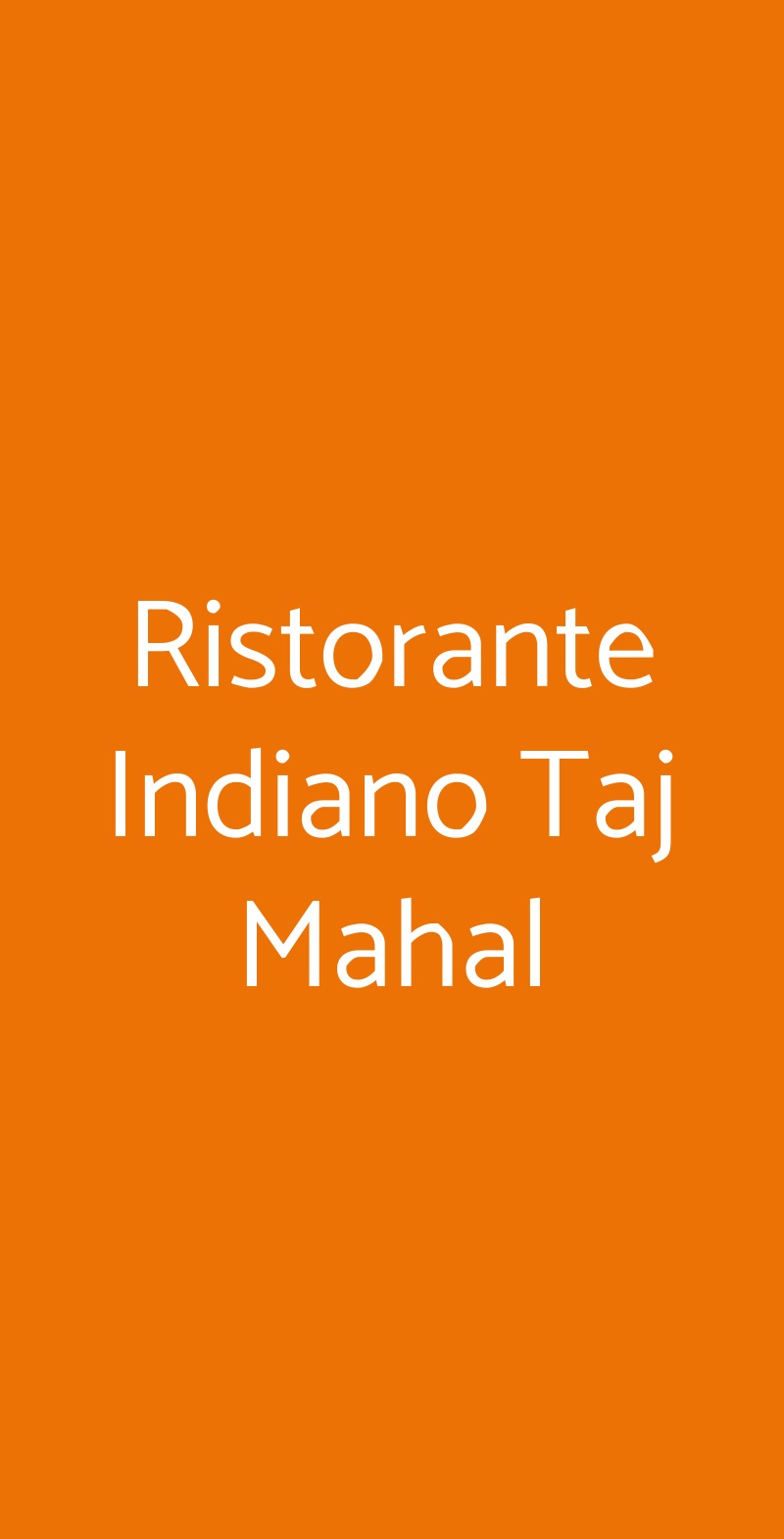 Ristorante Indiano Taj Mahal Torino menù 1 pagina