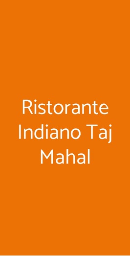 Ristorante Indiano Taj Mahal, Torino