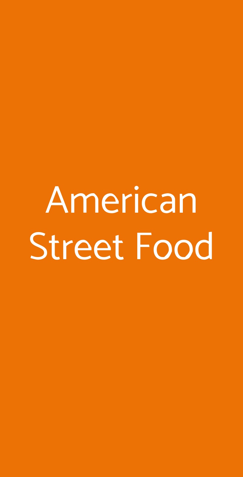 American Street Food Torino menù 1 pagina